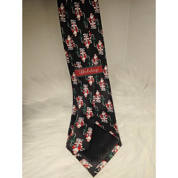 Holiday Tie Santa Clause Naughty or Nice List 100% silk, Classic 59" - Picture 5 of 6